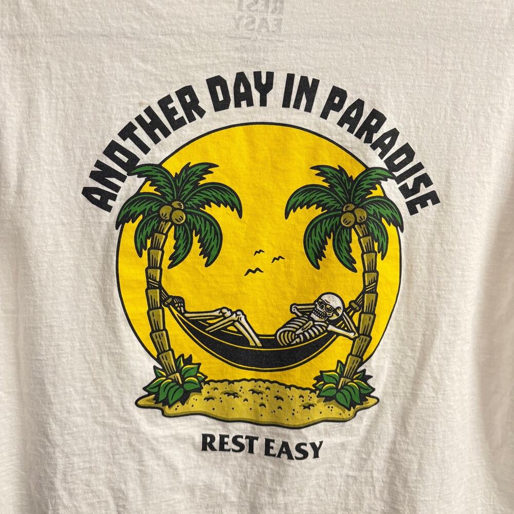 Rest Easy Graphic T-Shirt - White, Black, Size L